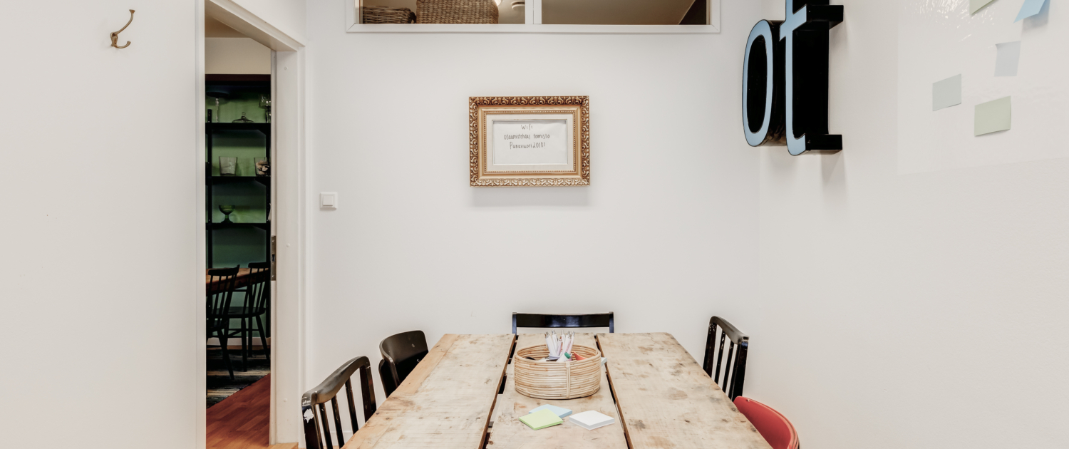 Osaamistehdas Kokoustilat - Kokoustila Punavuori - Työskentelytila Pikku-Punavuori