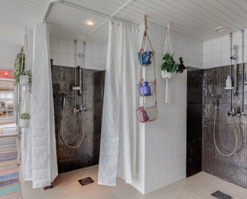 Sauna Pasilan suihkutilat.